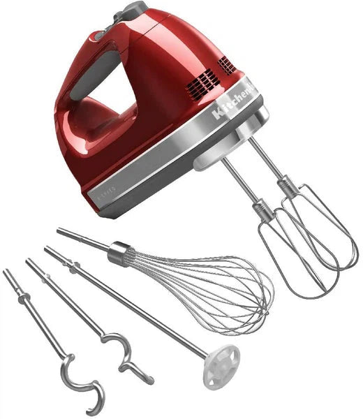 KitchenAid - 9-Speed Candy Apple Red Hand Mixer - KHM926CA