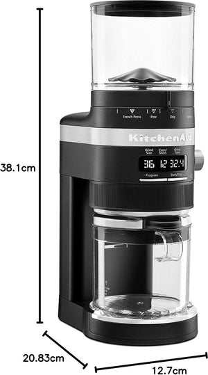 KitchenAid - Black Matte Burr Coffee Grinder - KCG8433BM