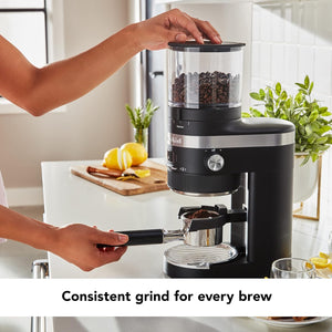 KitchenAid - Black Matte Burr Coffee Grinder - KCG8433BM