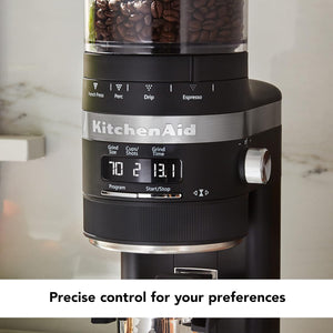 KitchenAid - Black Matte Burr Coffee Grinder - KCG8433BM