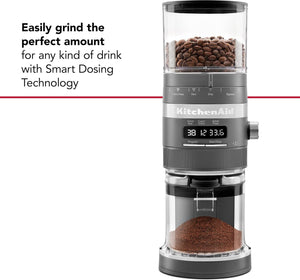 KitchenAid - Charcoal Grey Burr Coffee Grinder Matte - KCG8433DG