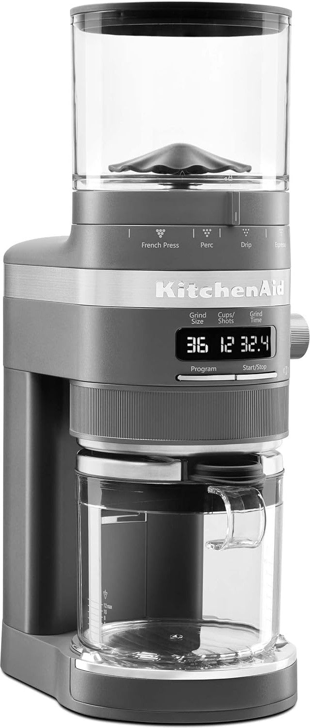 KitchenAid - Charcoal Grey Burr Coffee Grinder Matte - KCG8433DG