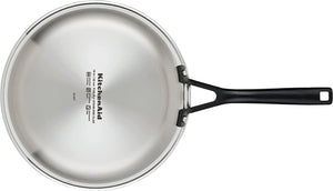 KitchenAid - Pack of 2, 5-Ply Clad Polished Stainless Steel Fry Pan Set - 30051