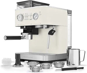 KitchenAid - Porcelain Semi-Automatic Espresso Machine with Burr Grinder - KES6551PL