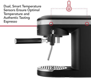 KitchenAid - Semi-Automatic Espresso Machine Black Matte - KES6403BM