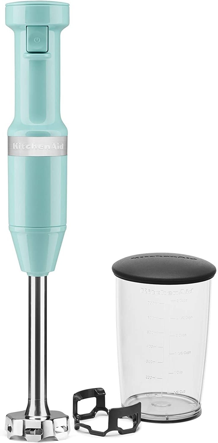 KitchenAid - Variable Speed Corded Hand Blender Aqua Sky - KHBV53AQ