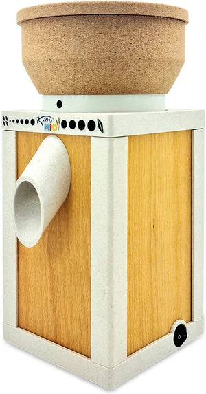 KoMo Mills - KoMo Mio Eco Plus White/Natural Electric Grain Mill with Beechwood & Arboblend Housing - 02054