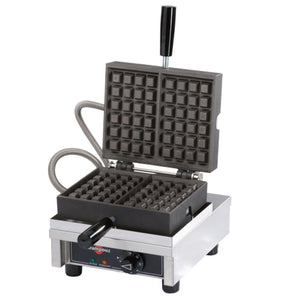 KRAMPOUZ - 4" x 6", 120 V Single Brussels Waffle Maker, 90° Opening - WECCBCAS