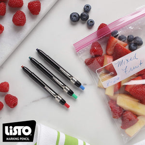 Listo - Black Marking Pencil Writes on Any Surface, 12/Bx - 1620BBK