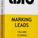 Listo - Yellow Marking Pencil Refills Writes on Any Surface, 72/Bx - 162BYW