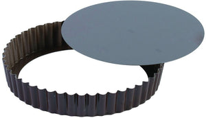 Louis Tellier - 10.23" Non-Stick Round Fluted Tart Mould With Removable Bottom - 226432