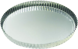 Louis Tellier - 10.23" Tin Plate Round Fluted Tart Mould - 126332