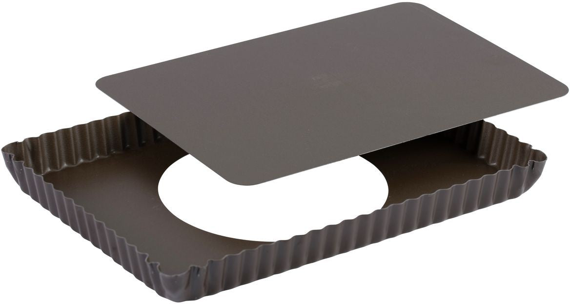 Louis Tellier - 11.41" Non-Stick Rectangular Fluted Cake Mould With Removable Bottom - 225810