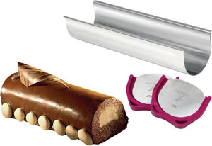 Louis Tellier - 11.81" Stainless Steel Rounded Yule Log Mould - 814570