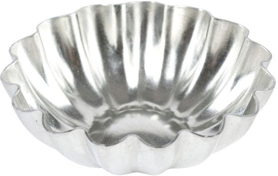 Louis Tellier - 1.77" Non-Stick Round Fluted Petits-Fours Moulds, Set of 12 - 293510