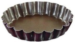 Louis Tellier - 3.54" Non-Stick Round Fluted Tartlet Mould, Set of 12 - 293560