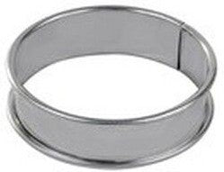 Louis Tellier - 3.54" Stainless Steel Deep Tart Ring With Rolled Edges - 834930