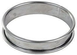 Louis Tellier - 3.54" Stainless Steel Tart Ring With Rolled Edges - 824930