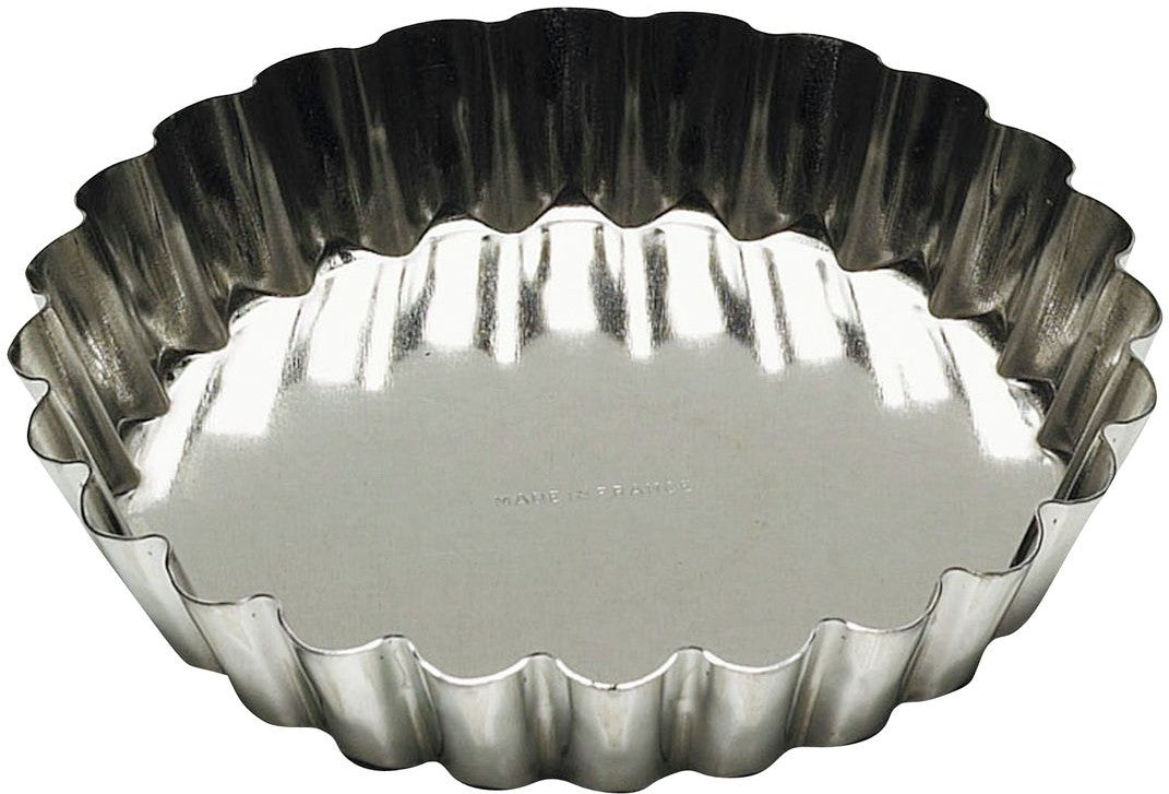 Louis Tellier - 3.93" Tin Plate Round Fluted Trtlet Mould - 193680