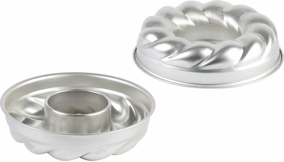 Louis Tellier - 8.66" Tin Plate Trois Freres Twisted Savarin Ring Mould - 124340