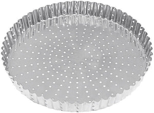 Louis Tellier - 8.66" Tin Plate perforated Fluted Tart Mould - 126325