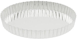 Louis Tellier - 8.66" x 7.87" x 0.98" Tin Plate Round Fluted Tart Mould With Removable Bottom - 126422