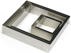 Louis Tellier - 9.44" x 9.44" Stainless Steel Square Cake Frame - 863370