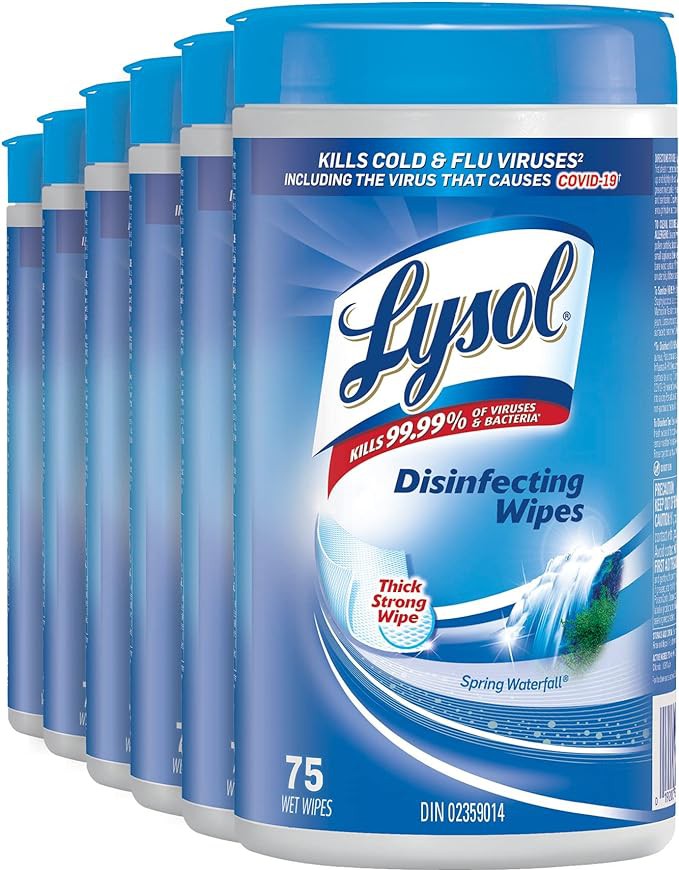 Lysol - Spring Waterfall Disinfect Wipes, 35 Wipes/Bt, 12 Bt/Cs - 58345553