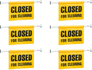 M2 Professional - "Closed for Cleaning" Hanging Door Sign - English / French, 6/Cs - WF-D9002