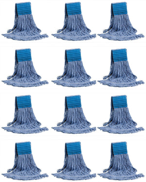 M2 Professional - Super Looper™ Blue Large Loop-End Wet Mop, 12/Cs - MW-SLR3L-NB-BL