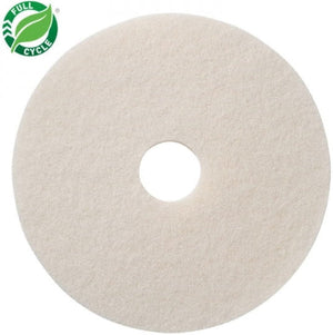 Manufacturing - 13" White Polish Floor Pads, 5/Cs - 401213