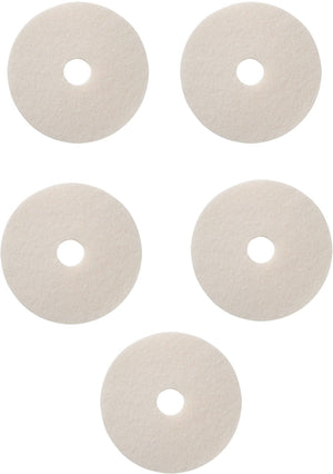 Manufacturing - 14" White Polish Floor Pads, 5 Pads/Case - 401214