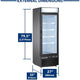 Maxx Cold - 23 Cu ft. Black Glass Single Door Merchandiser Refrigerator - MXM1-23RBHC