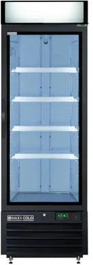 Maxx Cold - 23 Cu ft. Black Glass Single Door Merchandiser Refrigerator - MXM1-23RBHC