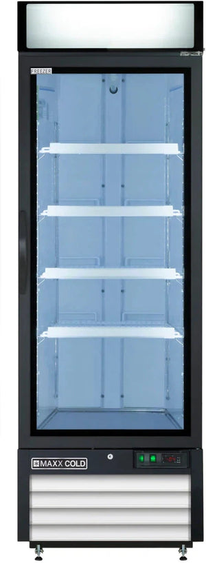 Maxx Cold - 23 Cu ft. White Glass Single Door Merchandiser Freezer - MXM1-23FHC