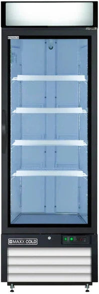 Maxx Cold - 23 Cu ft. White Glass Single Door Merchandiser Refrigerator - MXM1-23RHC