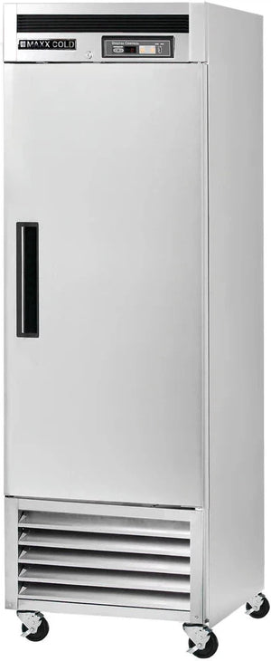 Maxx Cold - 23 cu ft. Stainless Steel Single Door Bottom Mount Reach-In Freezer - MCF-23FDHC