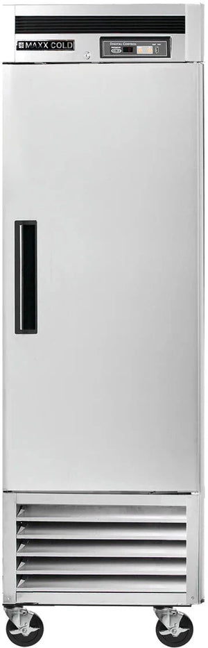 Maxx Cold - 23 cu ft. Stainless Steel Single Door Bottom Mount Reach-In Freezer - MCF-23FDHC