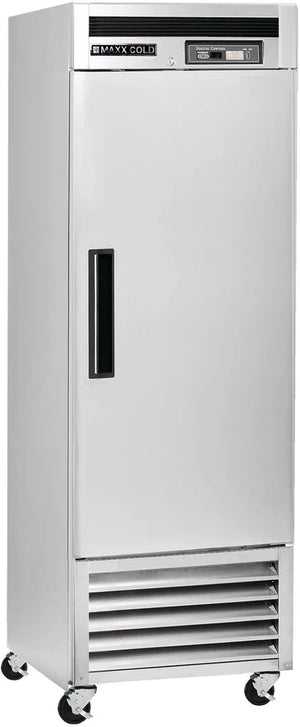 Maxx Cold - 23 cu ft. Stainless Steel Single Door Bottom Mount Reach-In Freezer - MCF-23FDHC