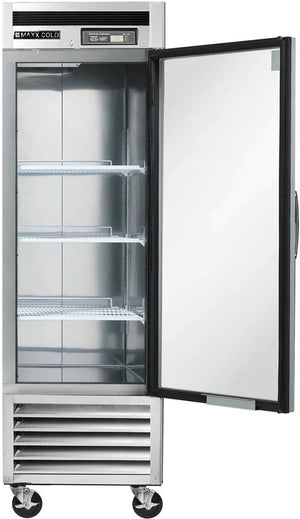 Maxx Cold - 23 cu ft. Stainless Steel Single Door Bottom Mount Reach-In Refrigerator - MCR-23FDHC