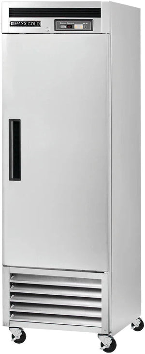 Maxx Cold - 23 cu ft. Stainless Steel Single Door Bottom Mount Reach-In Refrigerator - MCR-23FDHC