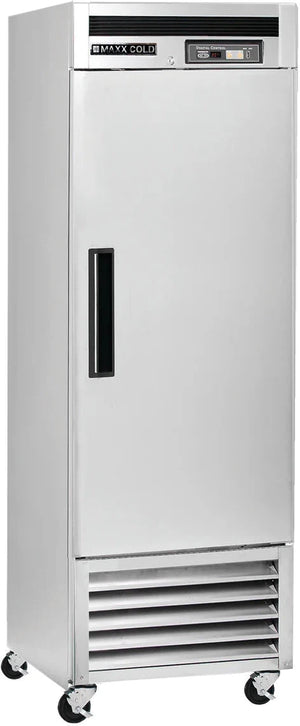 Maxx Cold - 23 cu ft. Stainless Steel Single Door Bottom Mount Reach-In Refrigerator - MCR-23FDHC