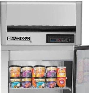 Maxx Cold - 23 cu ft. Stainless Steel Solid Single Door Top Mount Reach-In Freezer - MCFT-23FDHC