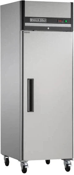 Maxx Cold - 23 cu ft. Stainless Steel Solid Single Door Top Mount Reach-In Freezer - MCFT-23FDHC