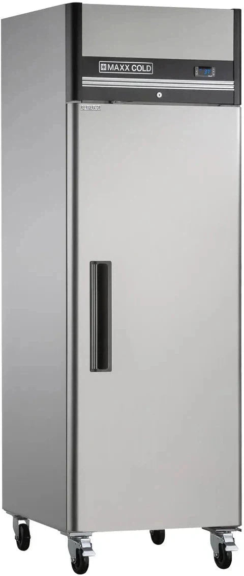 Maxx Cold - 23 cu ft. Stainless Steel Solid Single Door Top Mount Reach-In Freezer - MXCF-23FDHC