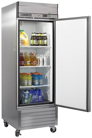 Maxx Cold - 23 cu. ft. Single and Solid Door Bottom Mount Reach-In Refrigerators - MXSR-23FDHC