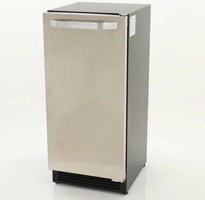 Maxx Cold - 25 lb Stainless Steel Black Crescent Ice Machine - MIM25C