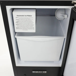 Maxx Cold - 25 lb Stainless Steel Black Crescent Ice Machine - MIM25C