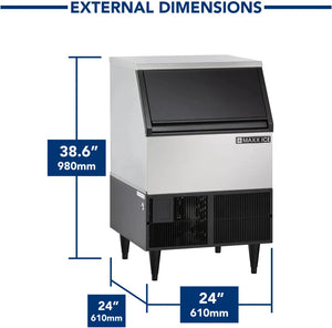 Maxx Cold - 265 lb Stainless Steel Half-Dice Self-Contained Ice Machine - MIM265H