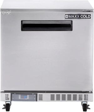 Maxx Cold - 27" Single Door Undercounter Front-Breathing Refrigerator - MXCR27U-FBHC